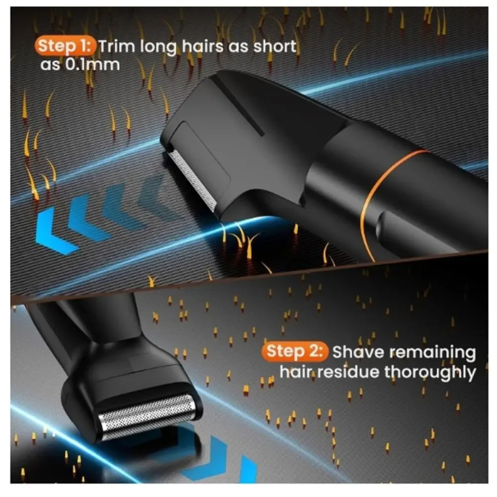 MaxGroom Body Shaver Set, 4 in 1, LED Display, USB Rechargeable, Open Box